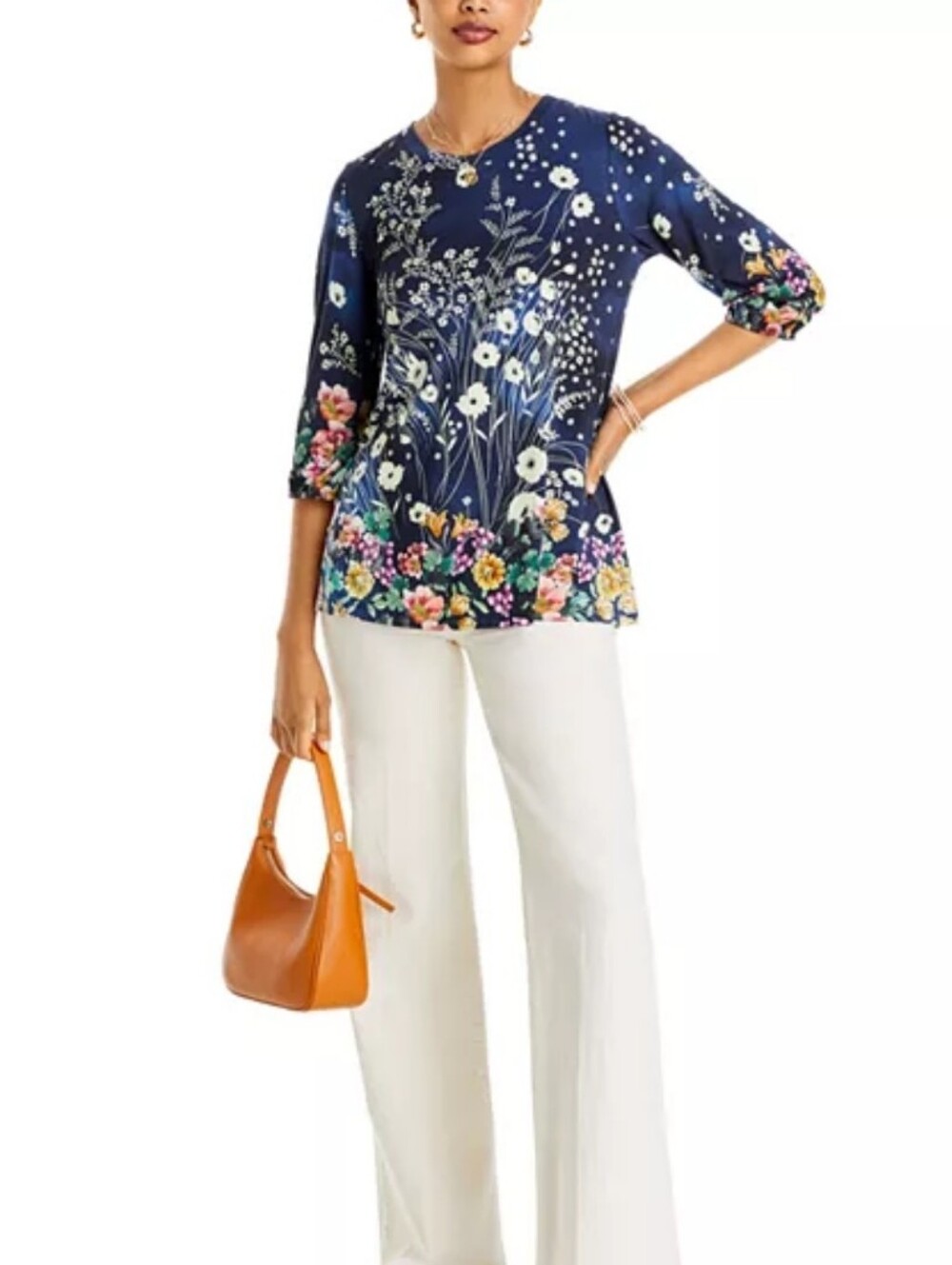 JOHNNY WAS JANIE FLORAL TOP